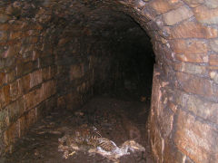 The British Ironworks dam outlet interior, October 2009